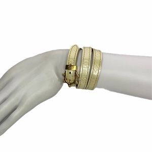 Auth Louis Vuitton Vernis Triple Tour Bracelet